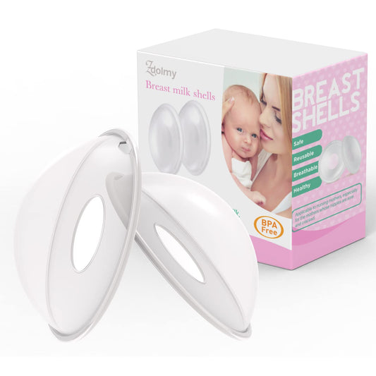 Conchas recolectoras para madres lactantes, sin BPA y reutilizables (paquete de 2)