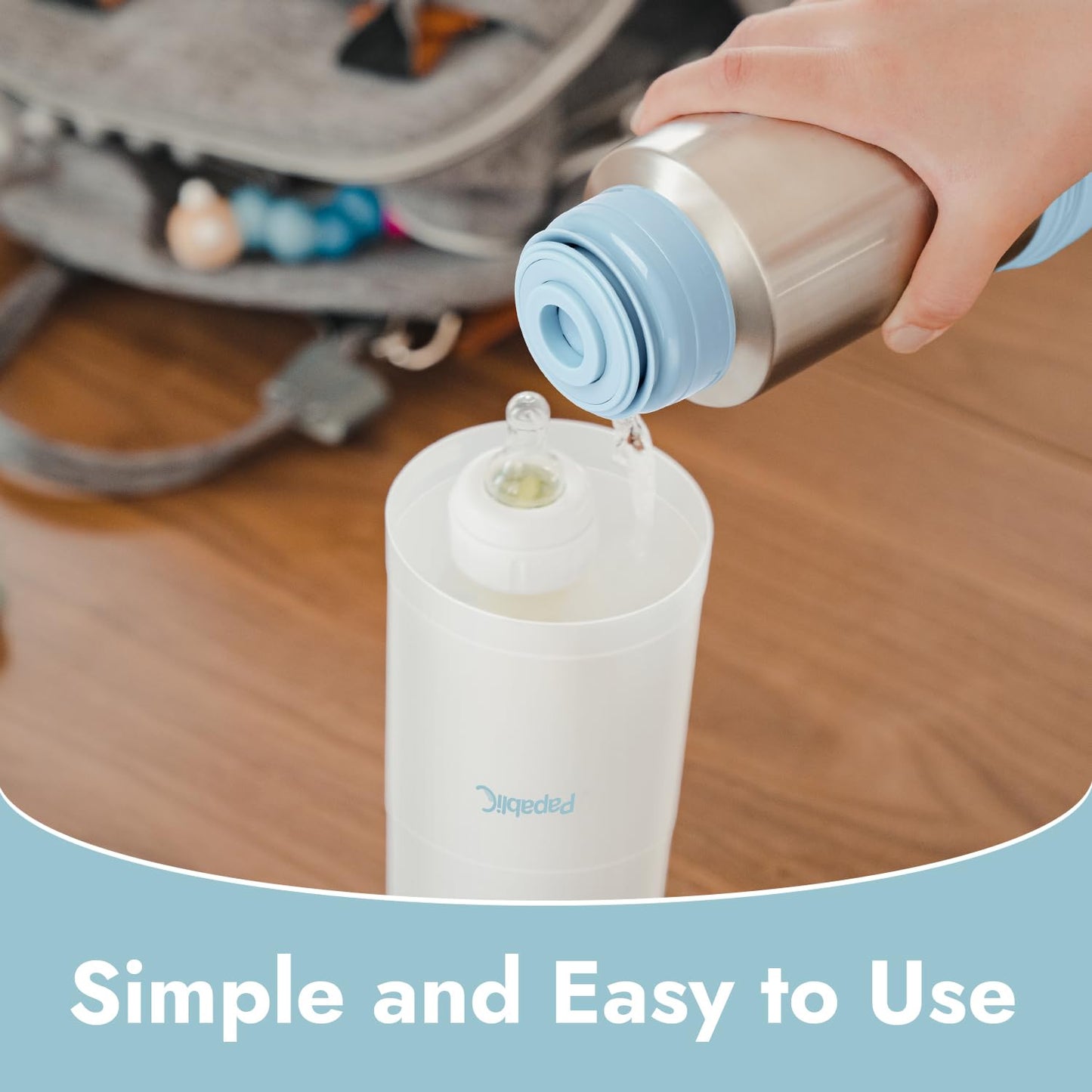 Calentador de biberones portátil Papablic Plus de gran capacidad, 532 ml (18 oz)