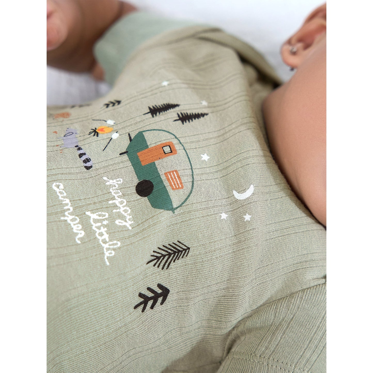 Mameluco de manga corta Gerber, paquete de 3, verde