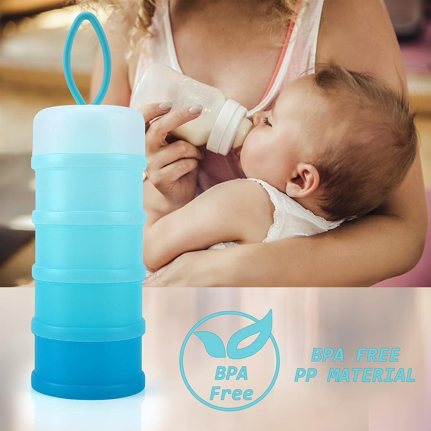 Dispensador de fórmula infantil, libre de BPA.