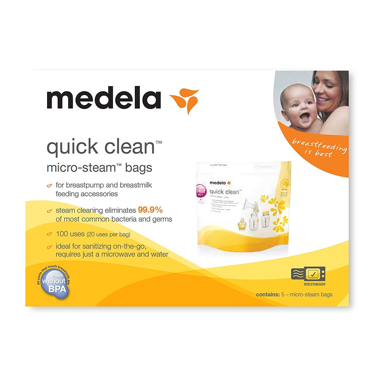 Bolsas Esterilizadoras Medela, 5 unidades