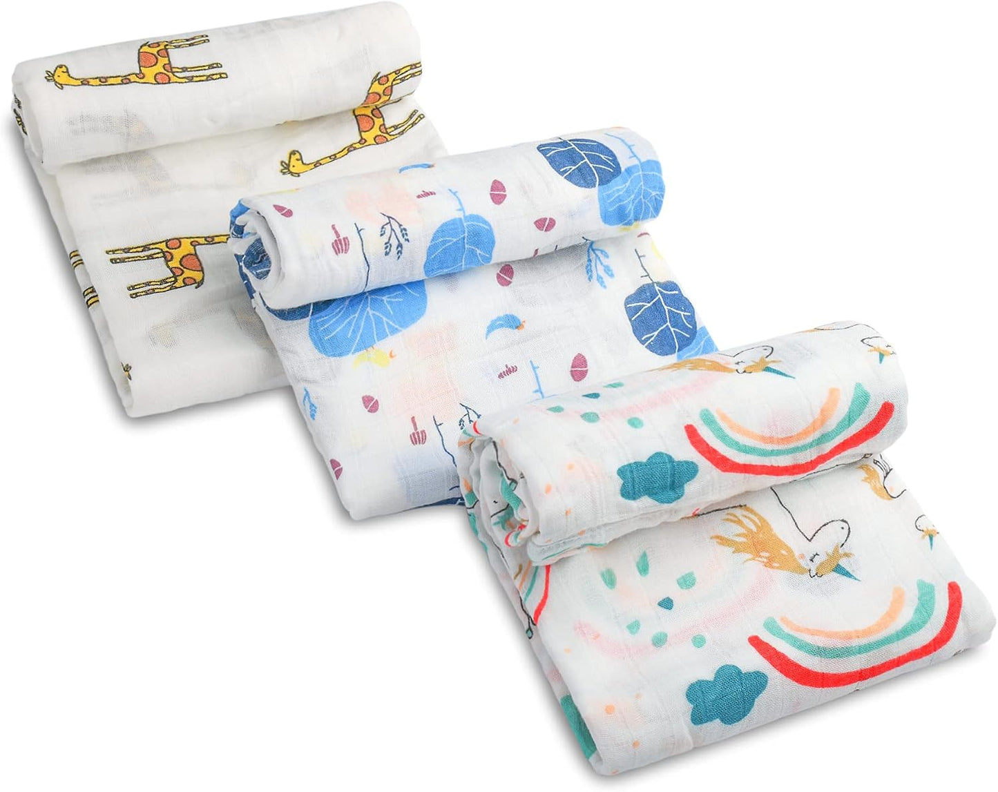 Manta Individual para envolver bebés unisex, suave y sedosa, de muselina de bambú, manta neutra para recibir a niños y niñas, 47 x 47 pulgadas.