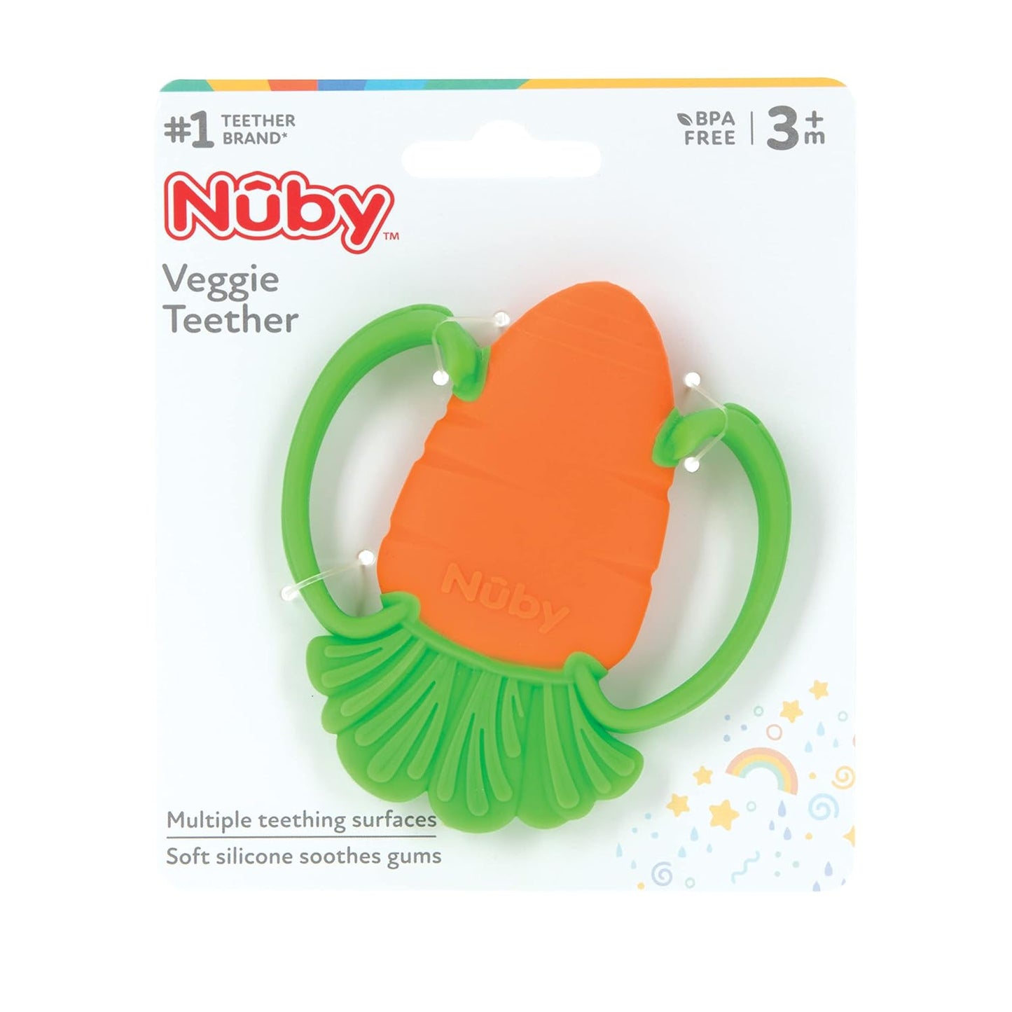 Mordedor Silicona Nuby Veggie | Zanahoria Libre BPA
