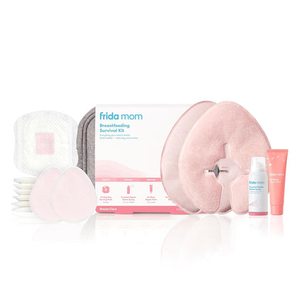 Kit de lactancia materna Frida Mom con crema para pezones, discos absorbentes y más (13 piezas)
