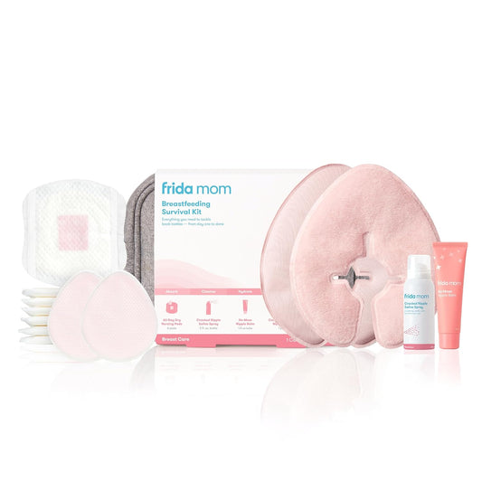 Kit de lactancia materna Frida Mom con crema para pezones, discos absorbentes y más (13 piezas)