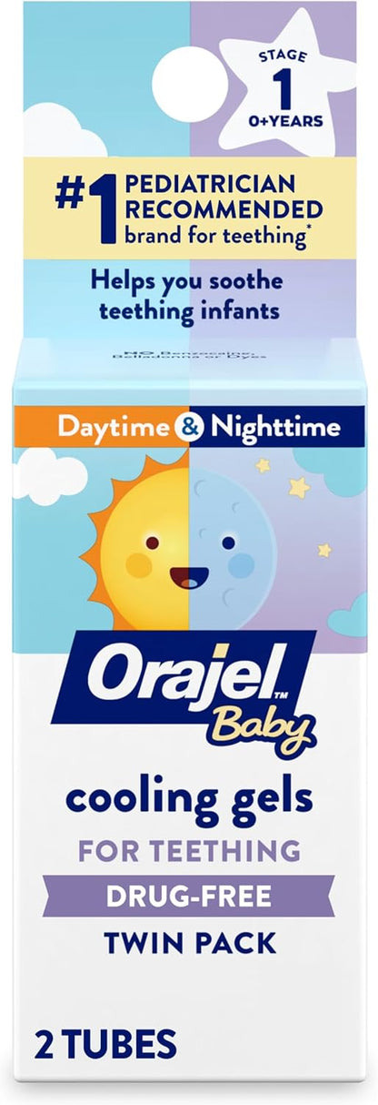 Orajel Baby Geles Refrescantes Diurnos y Nocturnos para la Dentición
