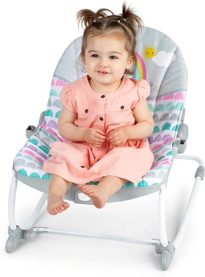 Silla Vibradora Mecedora Bright Starts 2 En 1 Rainbow