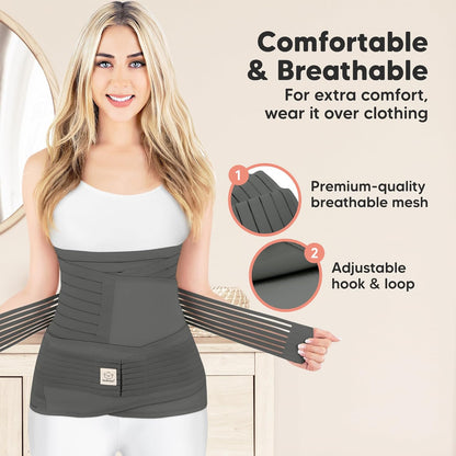 Faja posparto 3 en 1 para soporte y recuperación abdominal (talla, M/L)