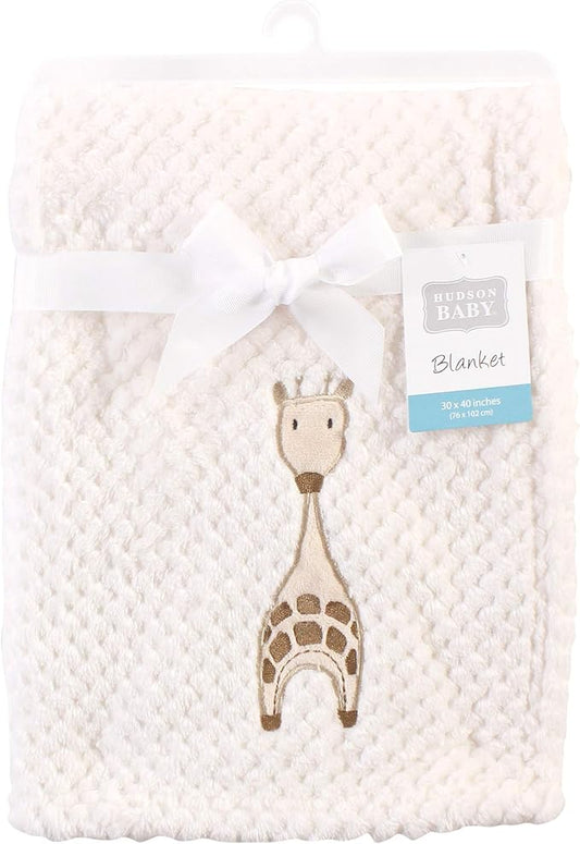 Colcha de felpa unisex para bebé Hudson Baby, diseño de Jirafa