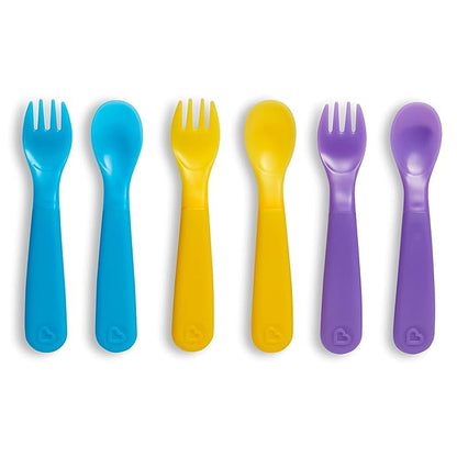 Tenedores y cucharas Munchkin Color Reveal, paquete de 6
