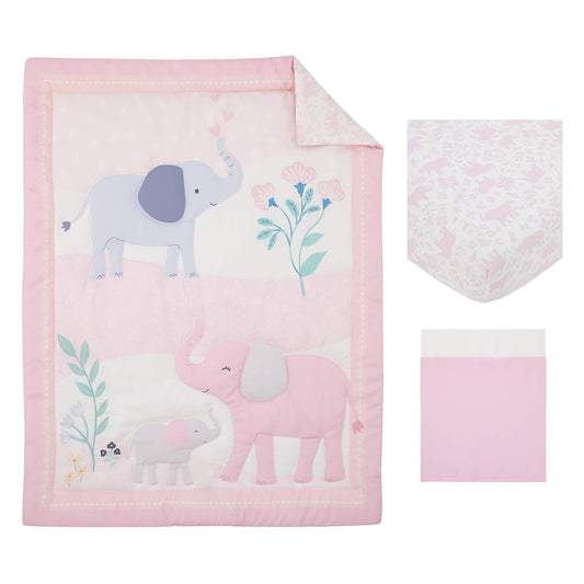 Juego de ropa de cama para cuna de 3 piezas