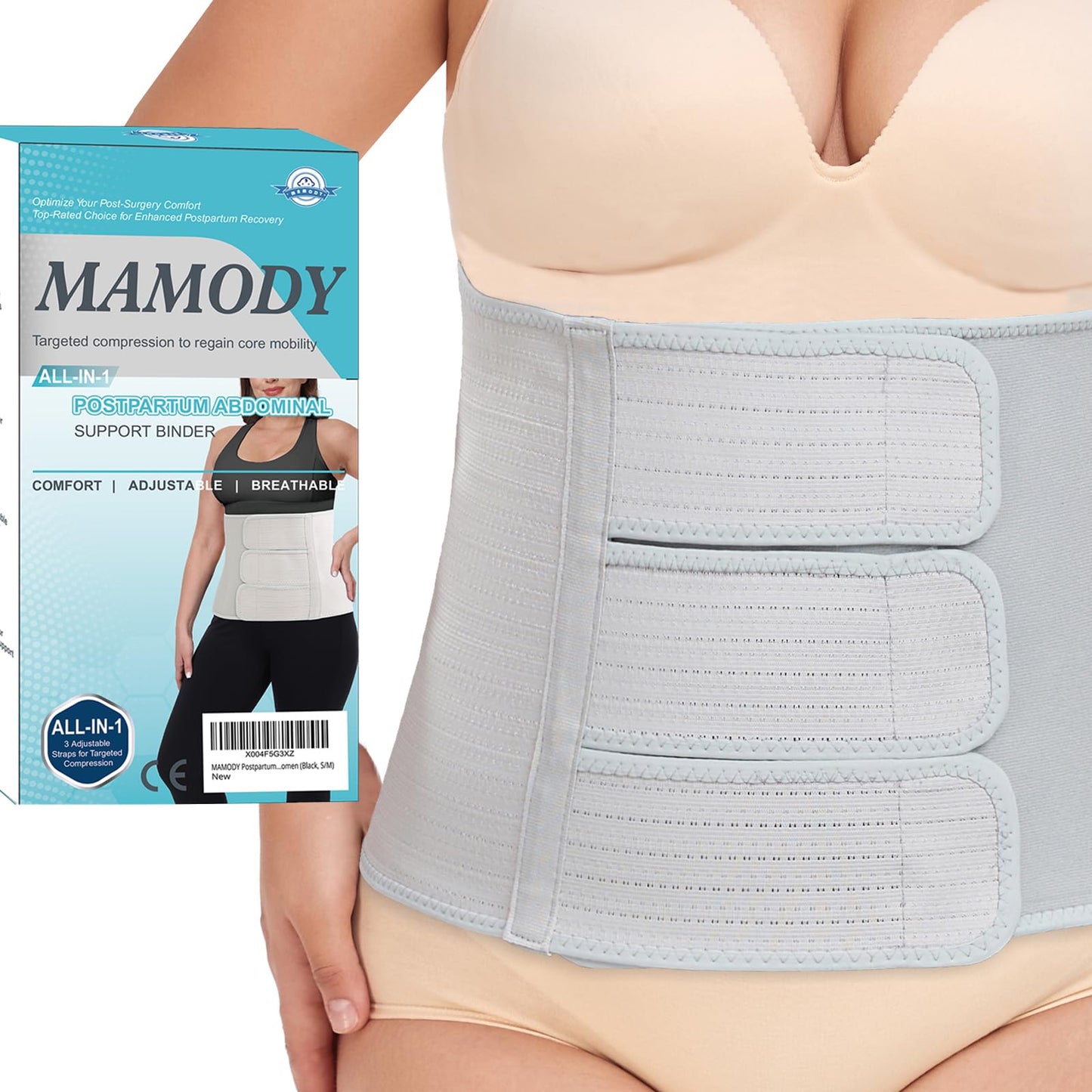 Faja abdominal posparto (gris, S/M)