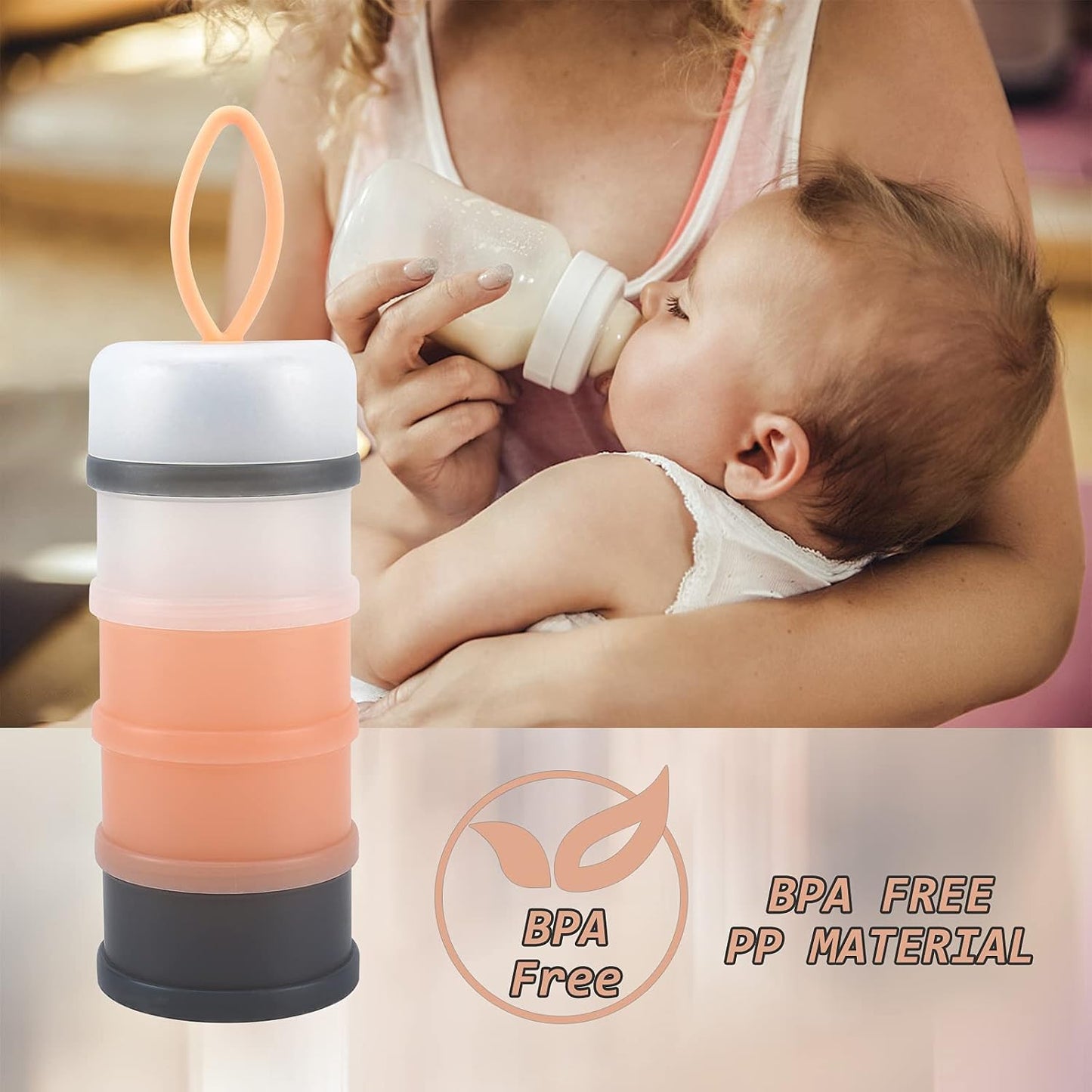 Dispensador de fórmula infantil, libre de BPA.