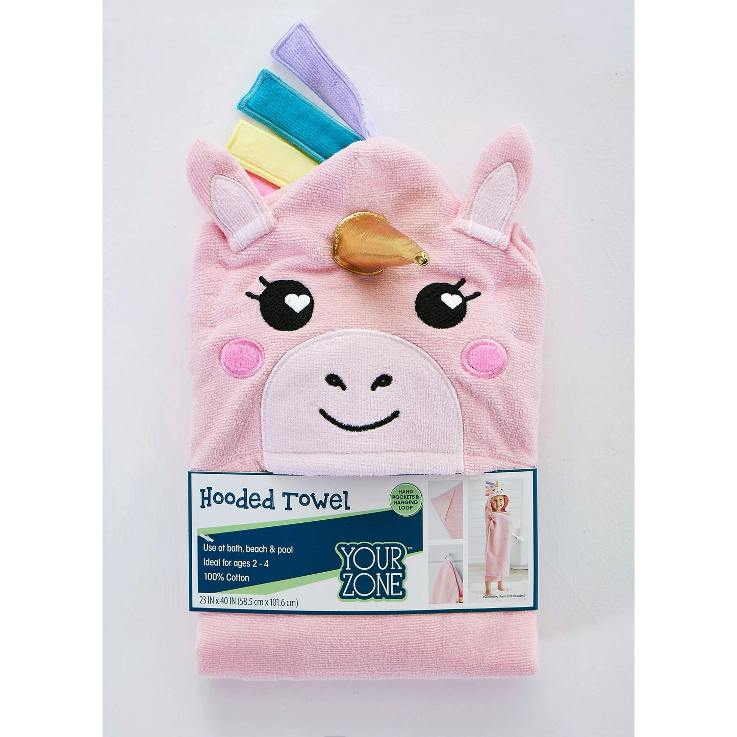 Toalla con capucha de unicornio para niña de Your Zone Kids