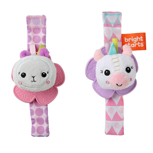 Sonajero y mordedor Bright Starts para muñecas - Unicornio y llama