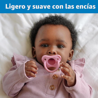 Dr. Brown's HappyPaci - Chupete de silicona 100%, sin BPA, paquete de 3 unidades