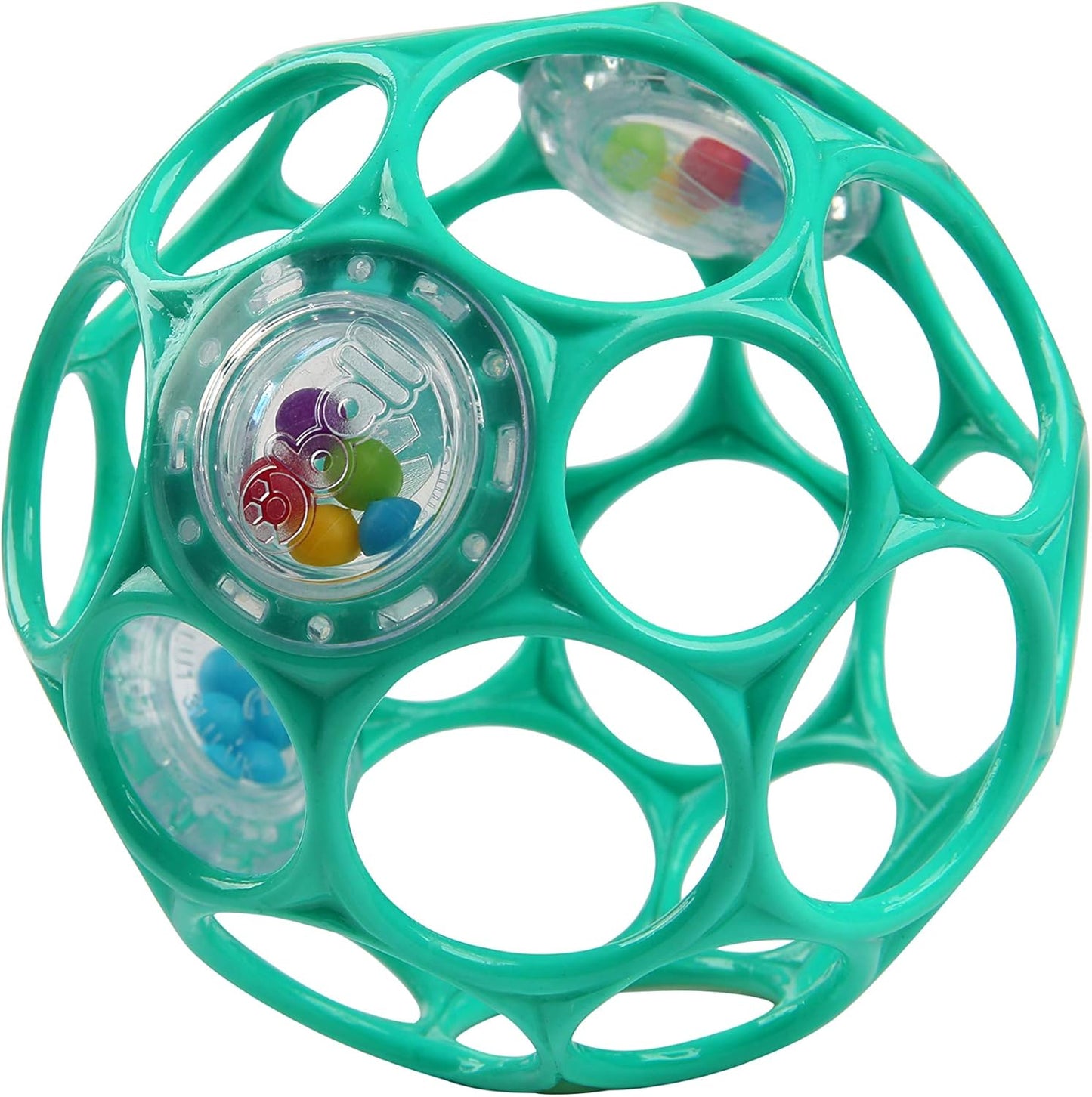 Bright Starts Oball Rattle - Juguete de agarre fácil, color verde