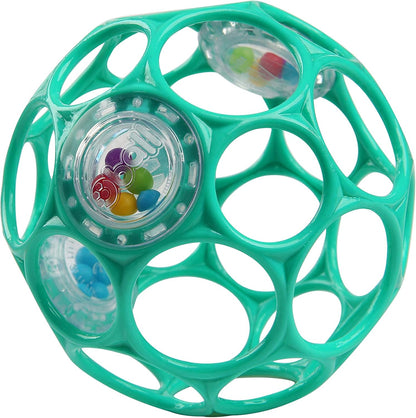 Bright Starts Oball Rattle - Juguete de agarre fácil, color verde