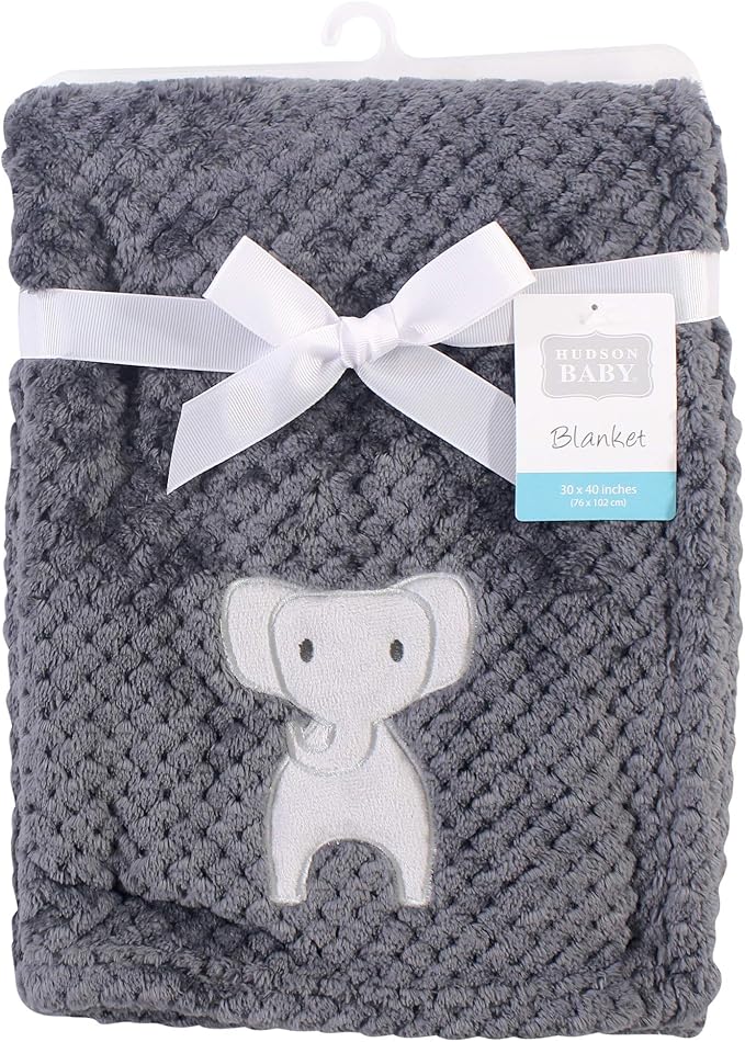 Colcha de felpa Hudson Baby para bebé, diseño de Elefante