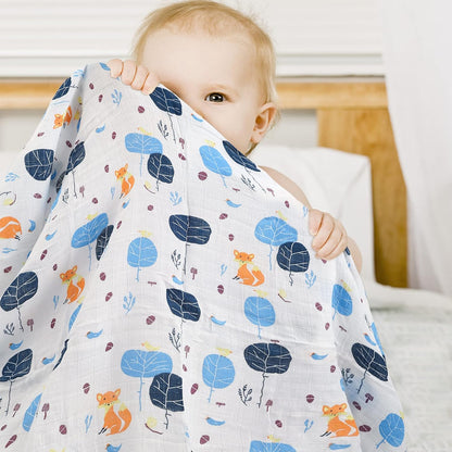 Manta Individual para envolver bebés unisex, suave y sedosa, de muselina de bambú, manta neutra para recibir a niños y niñas, 47 x 47 pulgadas.