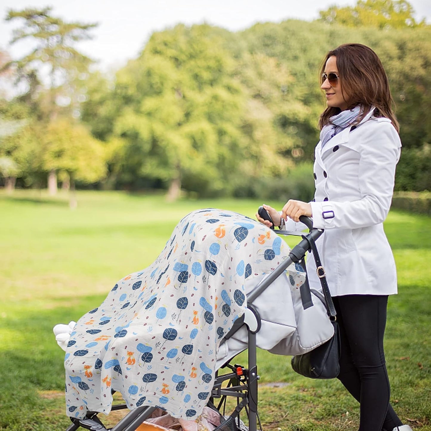 Manta Individual para envolver bebés unisex, suave y sedosa, de muselina de bambú, manta neutra para recibir a niños y niñas, 47 x 47 pulgadas.