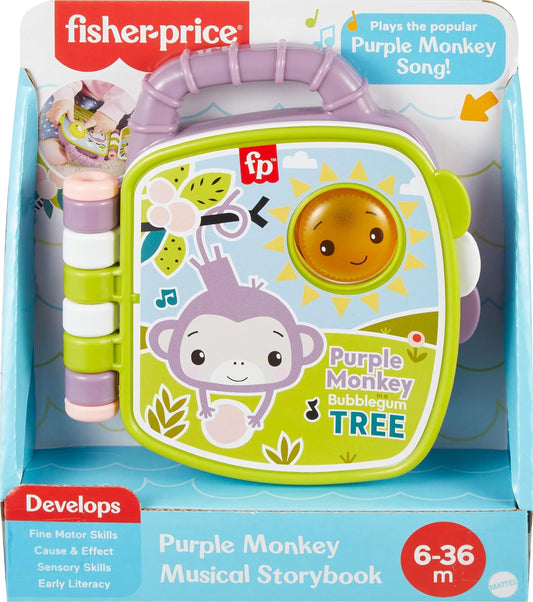 Libro de cuentos musical Purple Monkey de Fisher-Price