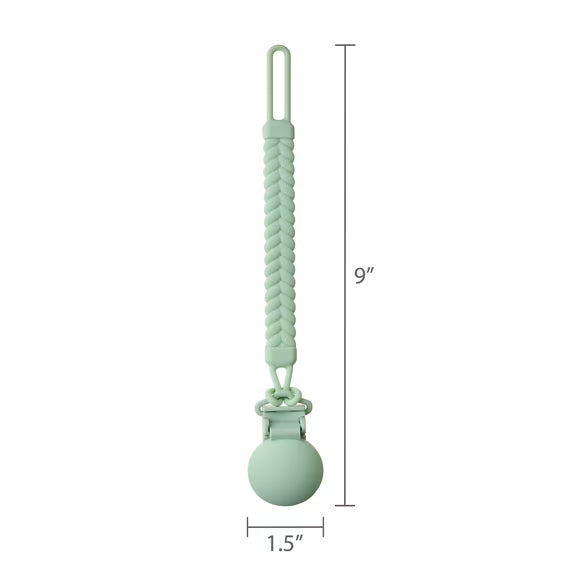 Clips de silicona para chupetes, paquete de 2