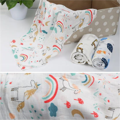 Manta Individual para envolver bebés unisex, suave y sedosa, de muselina de bambú, manta neutra para recibir a niños y niñas, 47 x 47 pulgadas.