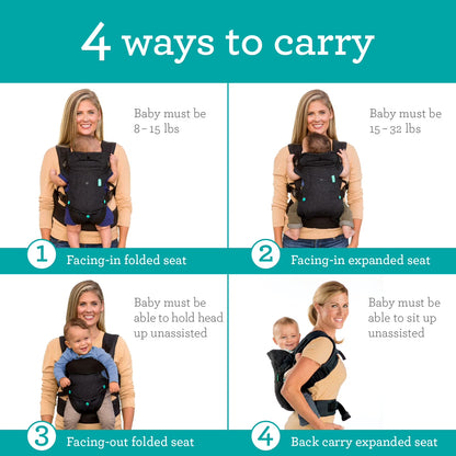 Portabebés convertible Infantino Flip 4 en 1, ajustable y ergonómico