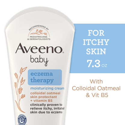 Crema hidratante Aveeno Baby para el tratamiento del eccema