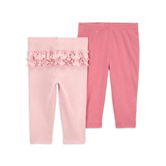 Carter's Pantalones para Bebé Niña Paquete de 2, rosados