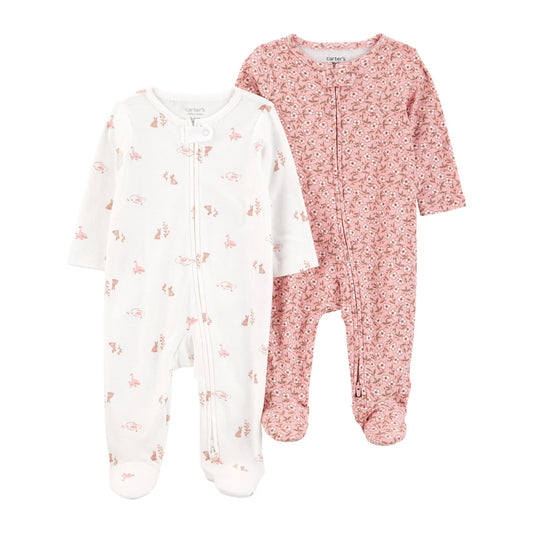 Carter's pajama Bebé Niño, Paquete de 2, floral