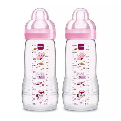 Biberones MAM Easy Active de 11 onzas, rosado