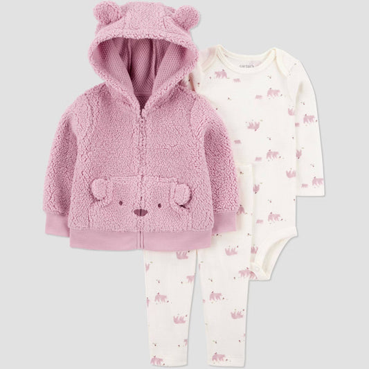 Conjunto de 3 piezas para bebé niña Carter's