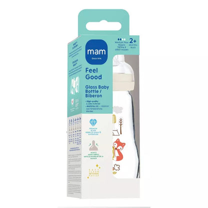 Biberón de vidrio MAM Feel Good (8 onzas, Unisex)