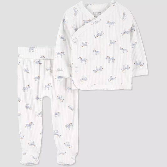 Conjunto de cárdigan de 2 piezas con diseño de zebra para bebé niño Carter's