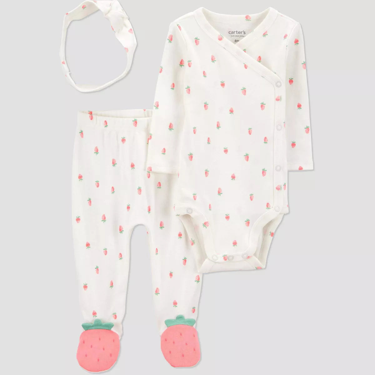 Conjunto de 3 piezas niña Carter's - fresas