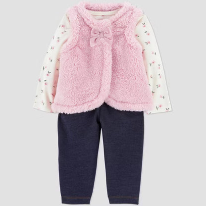 Conjunto de 3 piezas para bebé niña Carter's