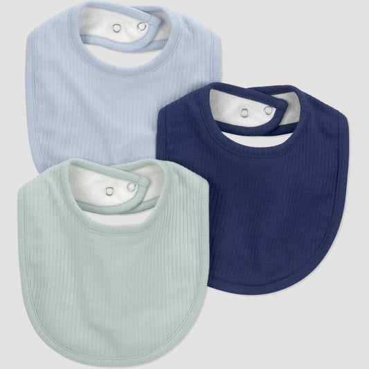 Baberos para bebé niño Carter's (paquete de 3) - Verde/Azul