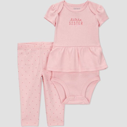 Conjunto bebé de 2 piezas de Carter's, Little Sister
