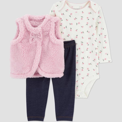 Conjunto de 3 piezas para bebé niña Carter's