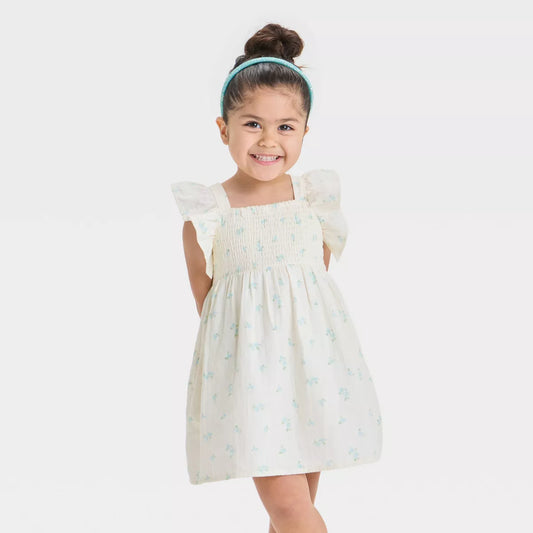 Vestido de gasa fruncida para niña - Cat & Jack™ Crema