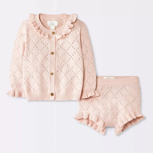 Conjunto de 2 piezas para bebé niña Cloud Island - Crochet