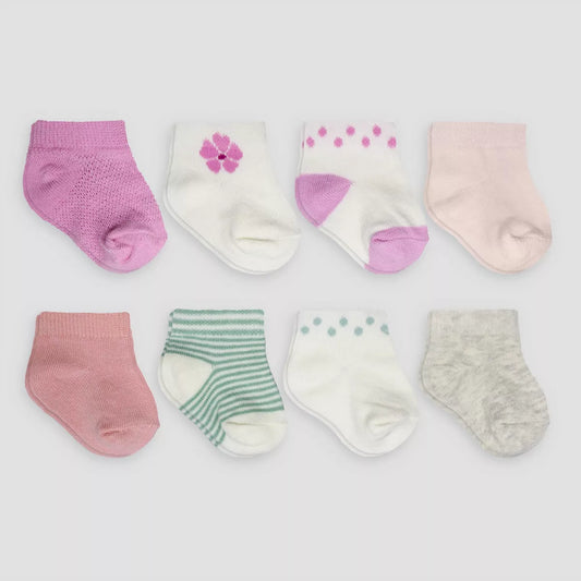 Calcetines Carter's para bebé niña, paquete de 8, floral