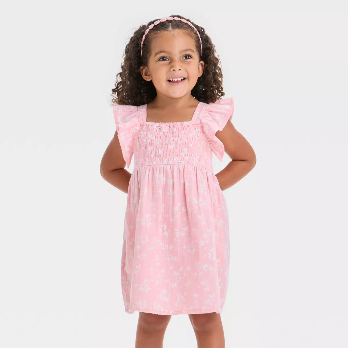 Vestido de gasa fruncida para niña - Cat & Jack™ Rosa
