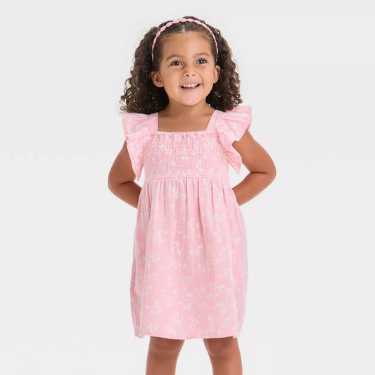 Vestido de gasa fruncida para niña - Cat & Jack™ Rosa