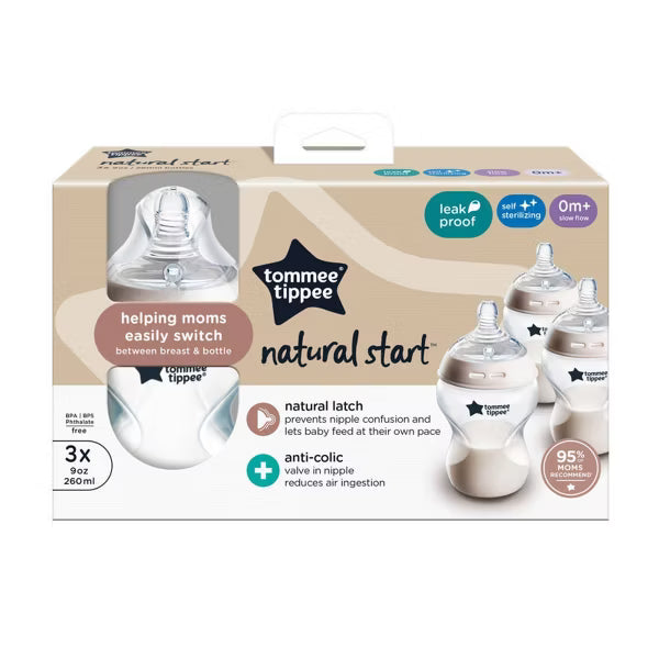 Tommee Tippee Biberones natural start de 9 onzas 3pack