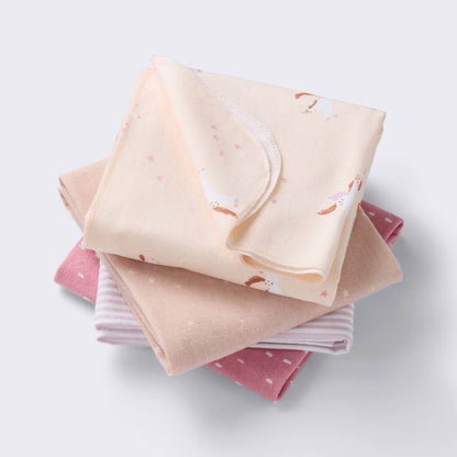 Mantas de franela para bebé - Unicornios - Paquete de 4 - Cloud Island