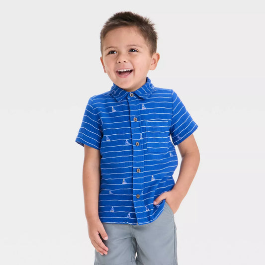 Camisa de gasa con estampado de velero para niño - Cat & Jack™ Azul