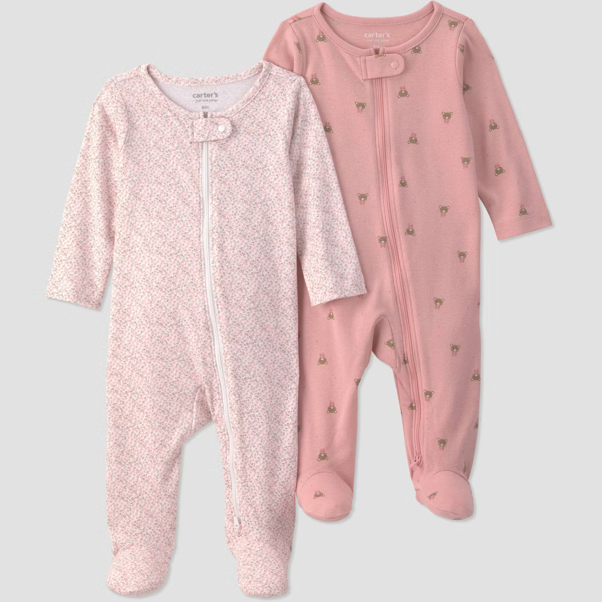 Conjunto de 2 Pijamas Carter's - Floral, ositos